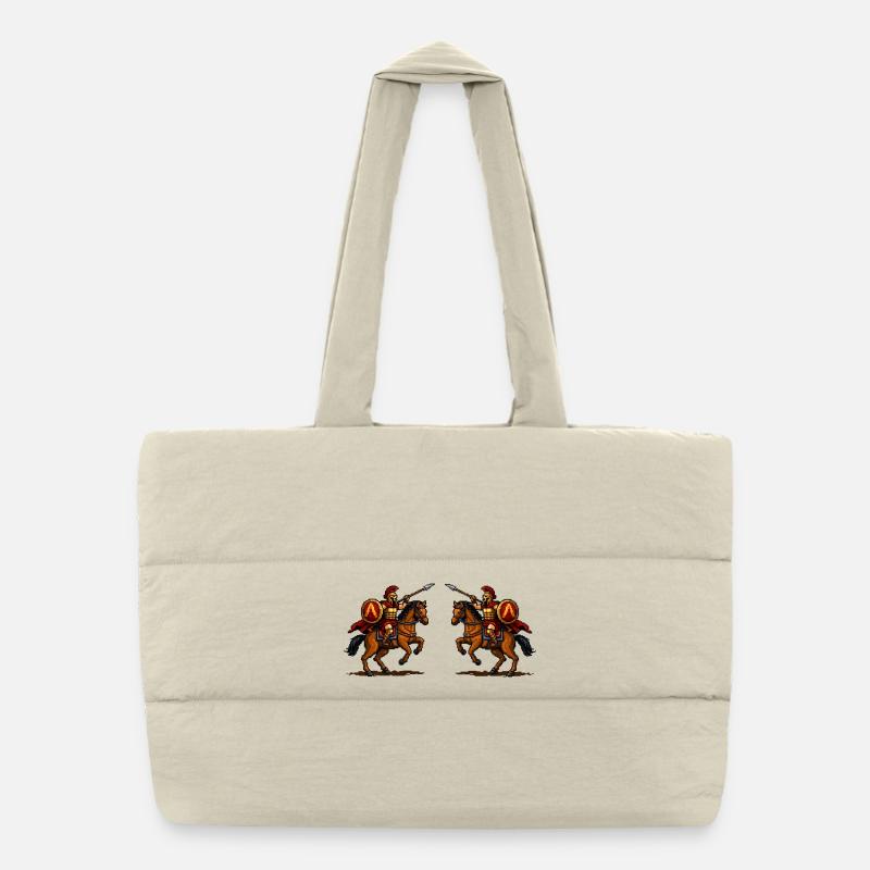 Spartan Equestrian Duel Puffer Shopping Bag