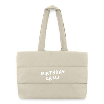 Birthday Crew - Puffer Shopping Bag - natural - Front