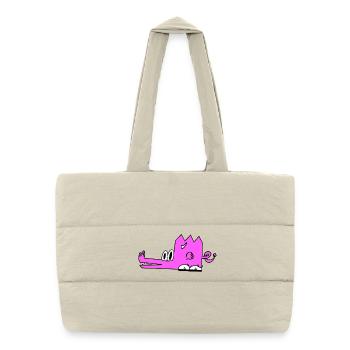 Zareth le dragon - Sac shopping matelassé - blanc naturel - Devant