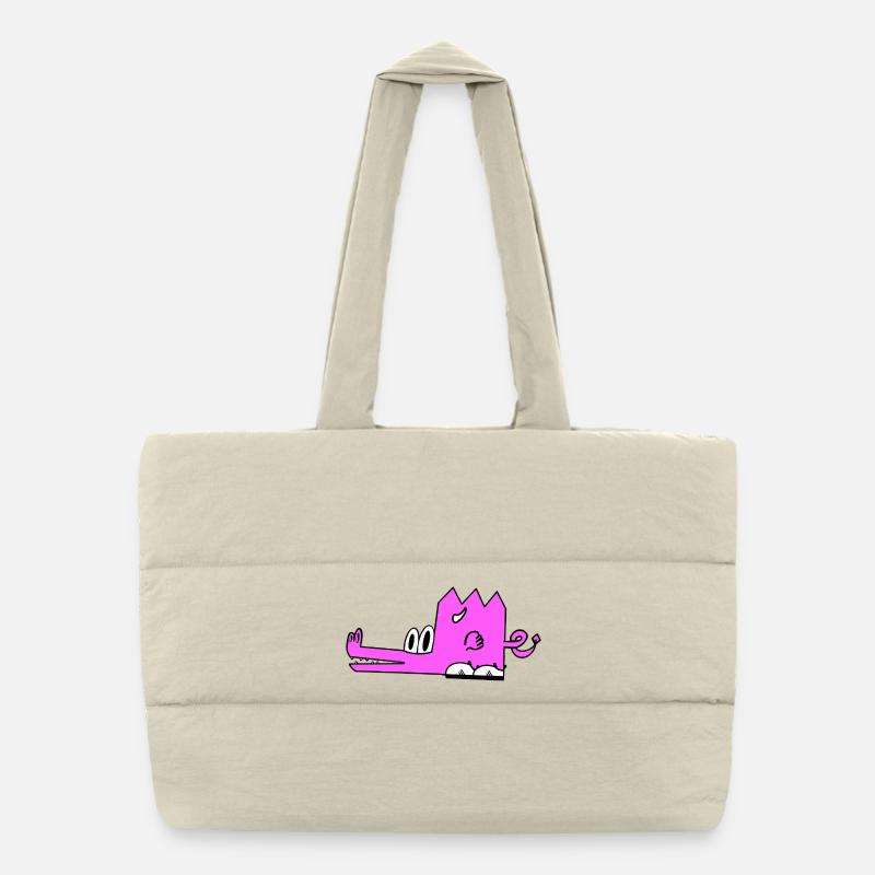 Zareth the dragon - Puffer Shopping Bag - natural