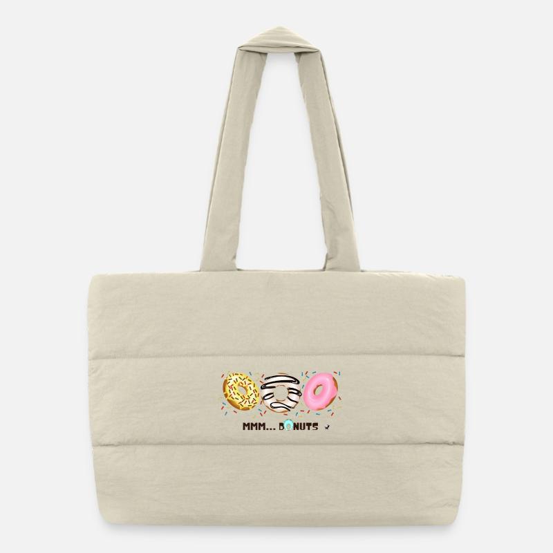 Illustration de Donuts glacés avec des vermicelles Sac shopping matelassé