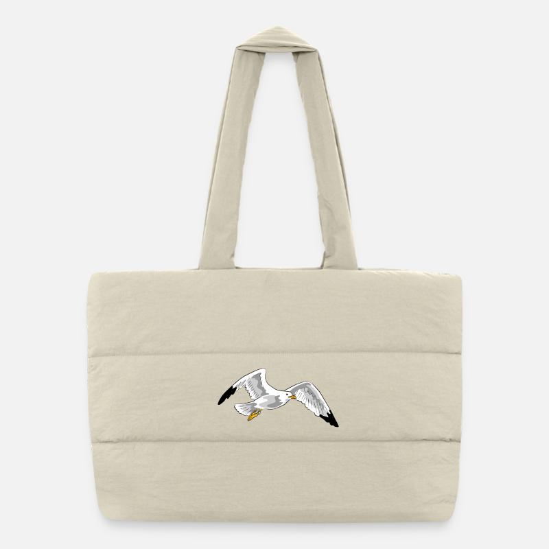 mouette - Sac shopping matelassé - blanc naturel