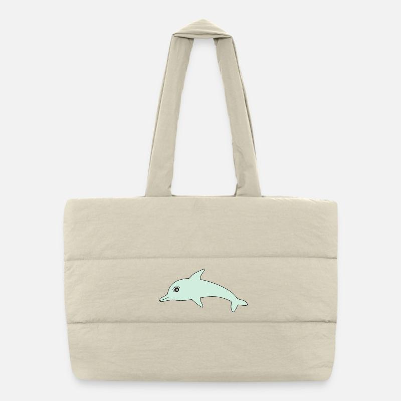 Dolphin Dolphins Puffer Shopping Bag