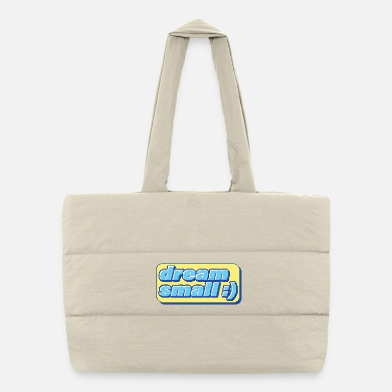 Retro Pixel Dream – Motivation ironique Sac shopping matelassé