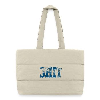 Merde - Sac shopping matelassé - blanc naturel - Devant