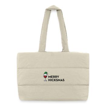 Merry Hicksmas – Ugly Xmas Anti Weihnachten - Puffer-Einkaufstasche - Naturweiß - Vorne