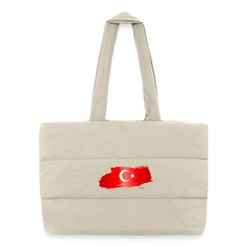 Coup de pinceau du drapeau turc - Sac shopping matelassé - blanc naturel - Devant