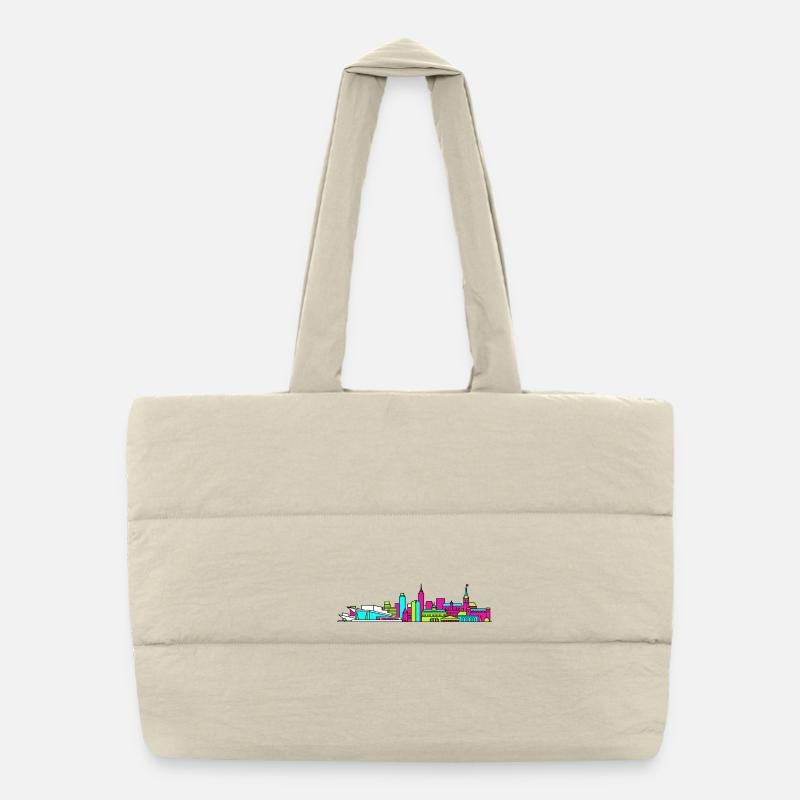 Opéra de la Skyline de la ville d’Oslo Art moderne Sac shopping matelassé