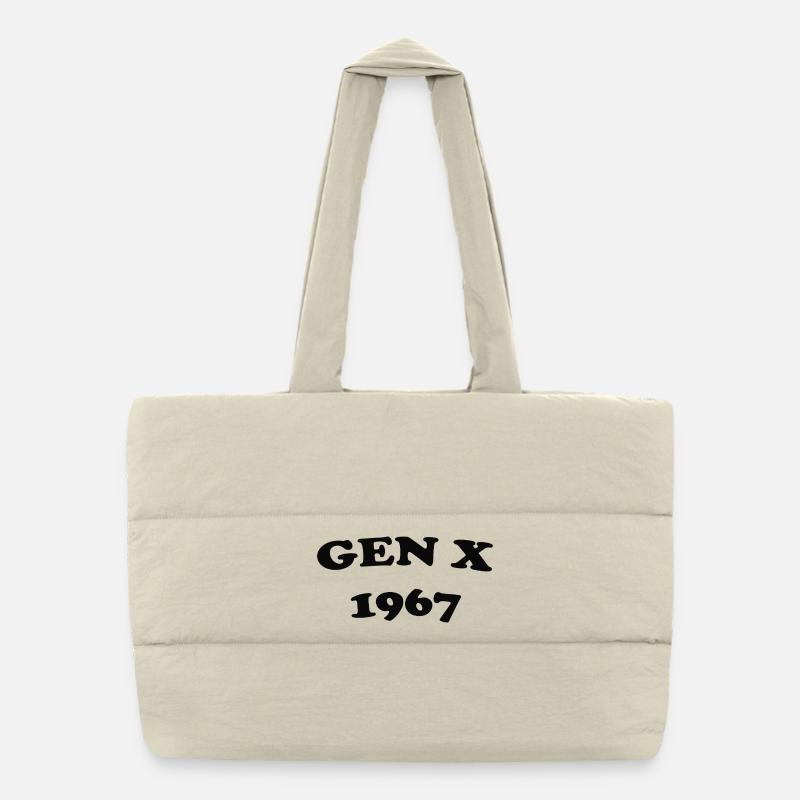 Logo rétro Gen X 1967 Sac shopping matelassé