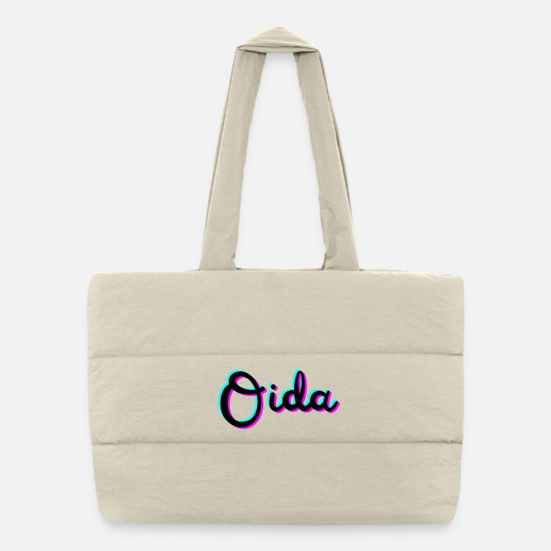oida - Puffer-Einkaufstasche - Naturweiß