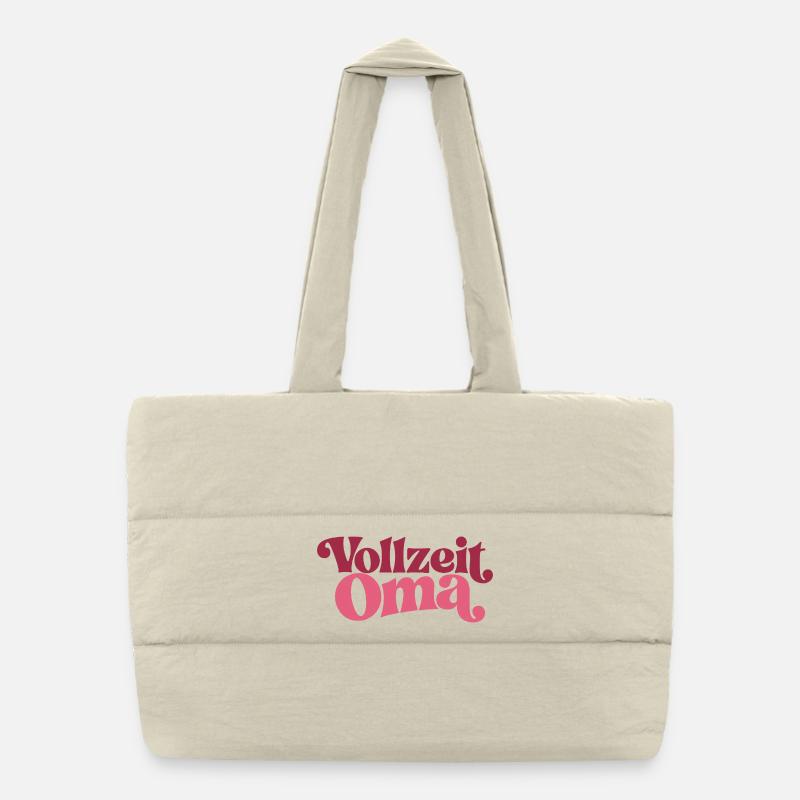 Vollzeit Oma | Großmutter Geschenk Puffer-Einkaufstasche