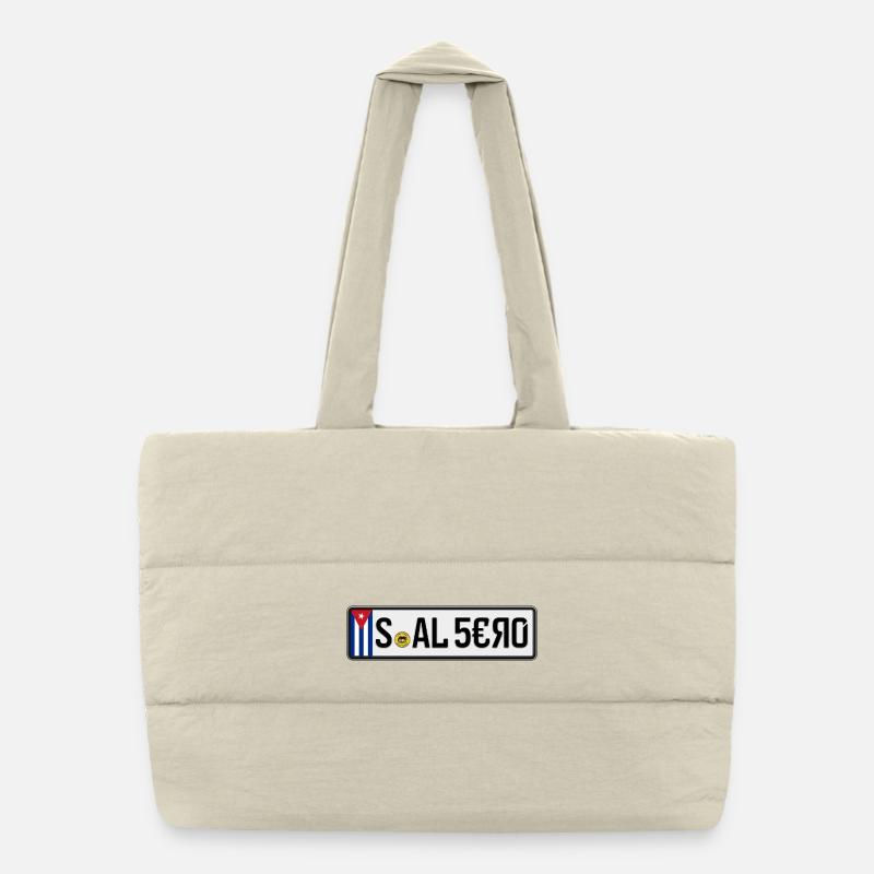Plaque d’immatriculation de Cuba S-AL 5€Я0 Sac shopping matelassé