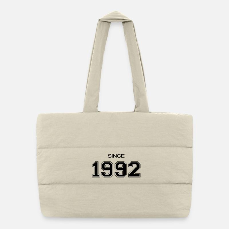 Geburtstagsgeschenk 1992 - Puffer-Einkaufstasche - Naturweiß