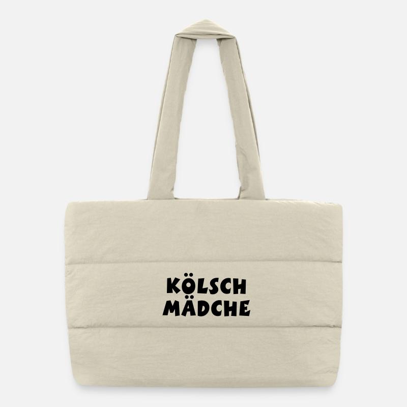 Kölsch Mädche - Ein Mädchen aus Köln Puffer-Einkaufstasche