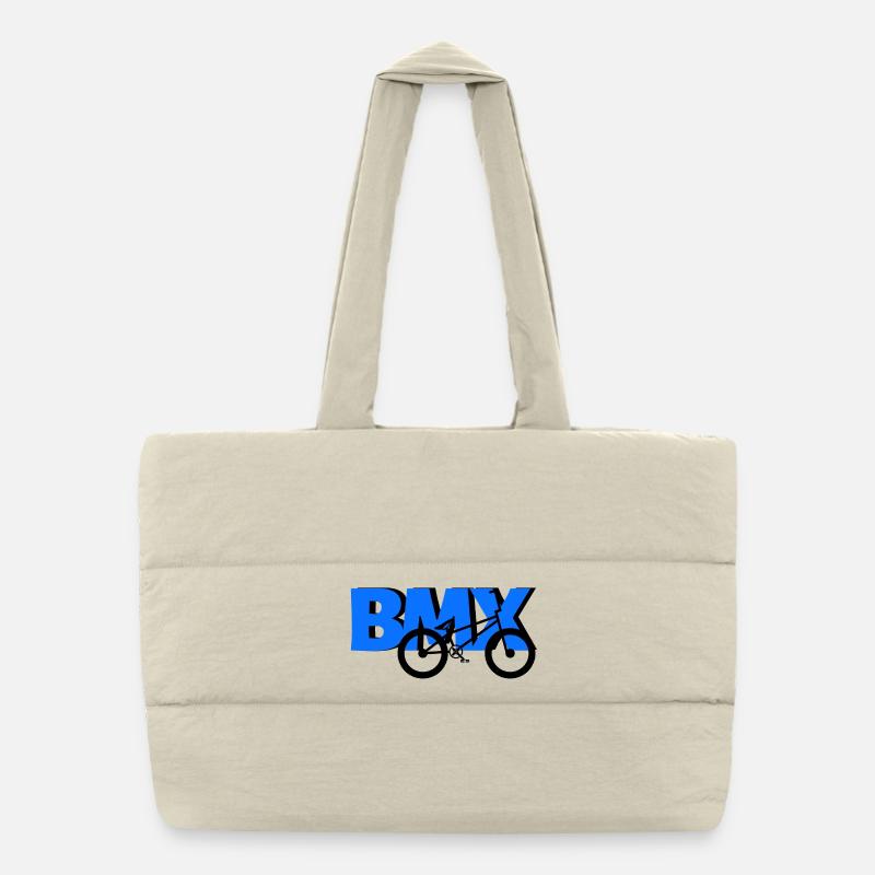 BMX Freestyle Shirt – Ride with Style Puffer Shopping Bag