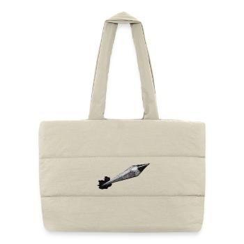 pencil - Puffer Shopping Bag - natural - Front