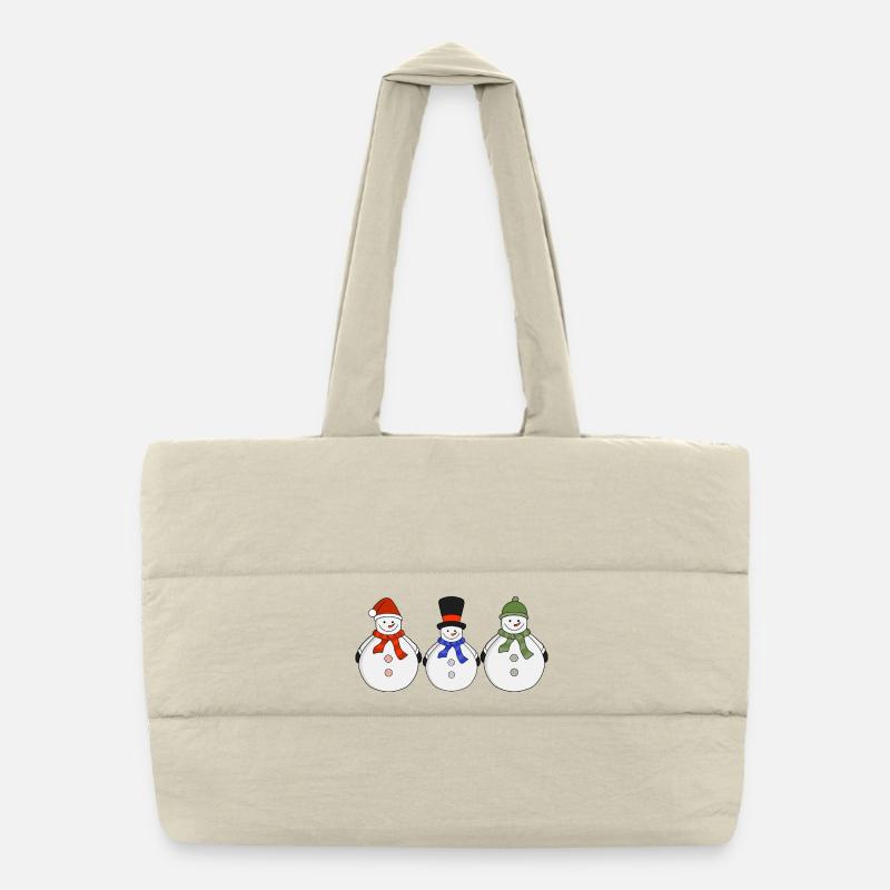 Snowmen Winter has come Puffer Shopping Bag