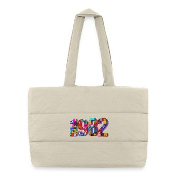 1982 – Naissance, Admission, Inscription à l’école, Mariage, Mariage - Sac shopping matelassé - blanc naturel - Devant