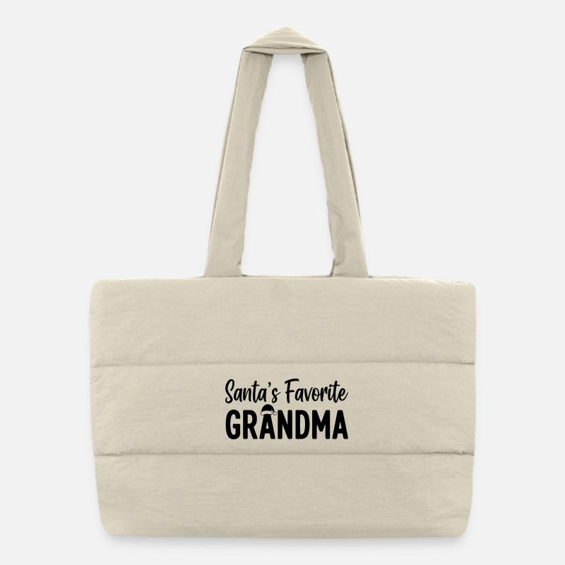 Santa's Favorite Grandma Puffer-Einkaufstasche