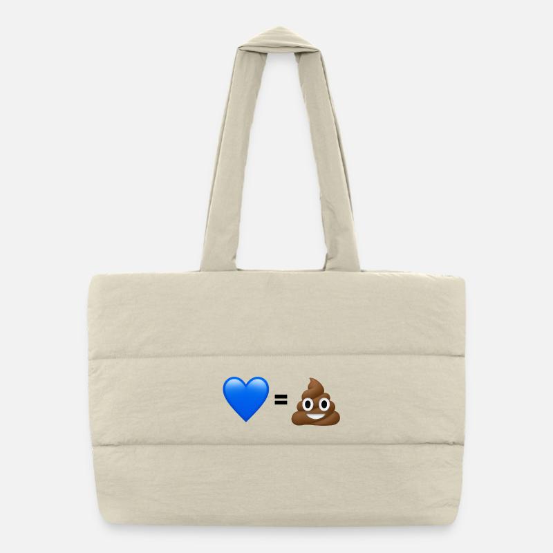 AfD is shit - 💙 = 💩 (Bright Design) Puffer Shopping Bag