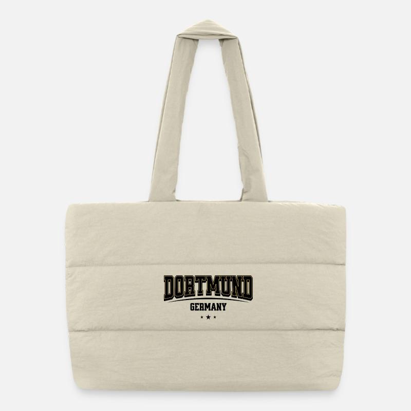 Mot-mot du contour jaune de Dortmund Sac shopping matelassé
