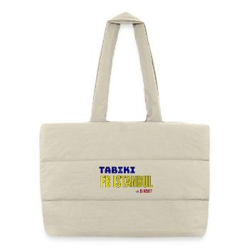 TABIKI FB ISTANBUL Contrast Design - Puffer Shopping Bag - natural - Front