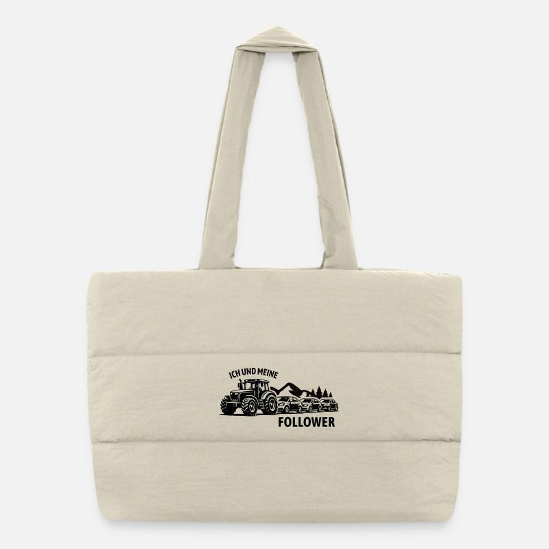 Moi et mes abonnés - tracteur - embouteillage Sac shopping matelassé