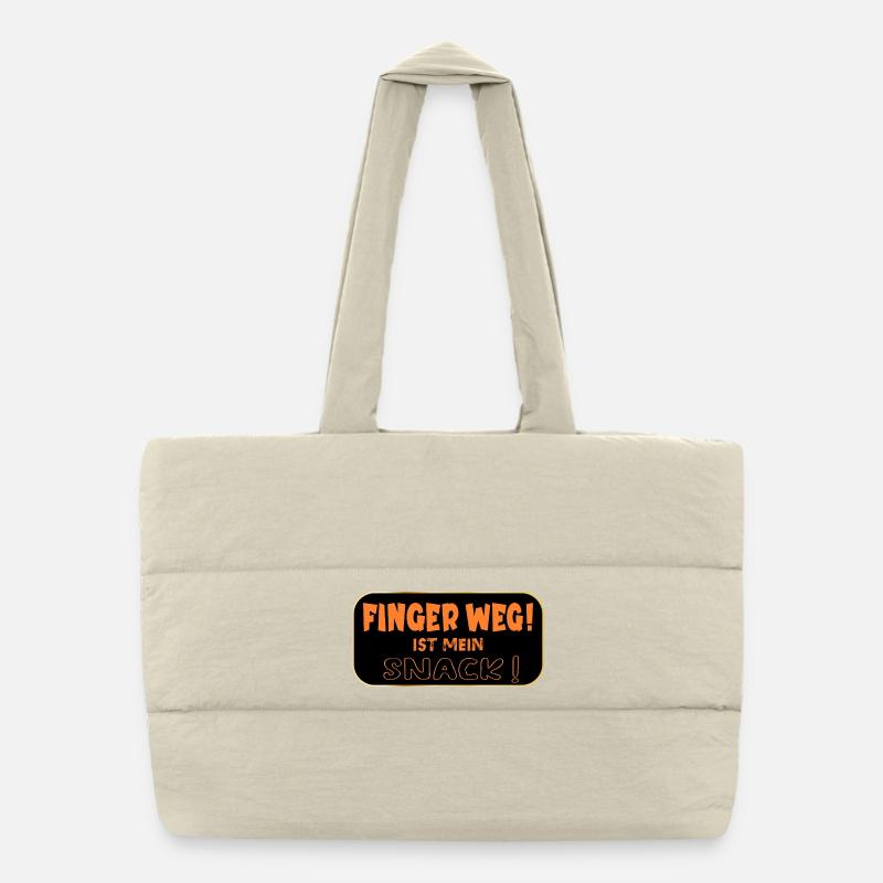 Hands off snack Puffer Shopping Bag