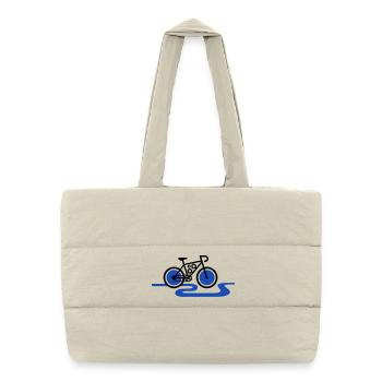 Modern E-Bike Gear Motor - Puffer Shopping Bag - natural - Front