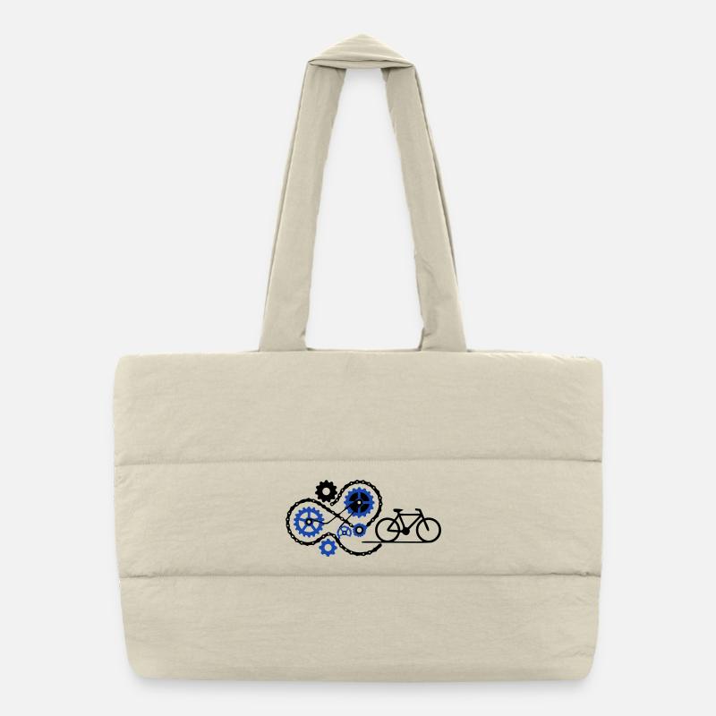 Ingenious Bicycle Gear Mechanics Puffer Shopping Bag
