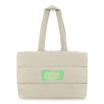 1982 - Sac shopping matelassé - blanc naturel - Devant