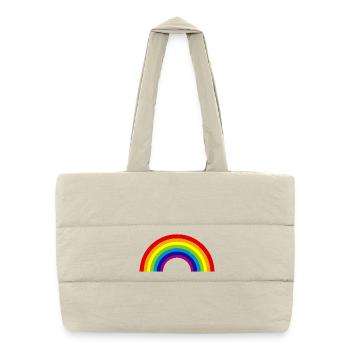 regenbogen - Puffer-Einkaufstasche - Naturweiß - Vorne