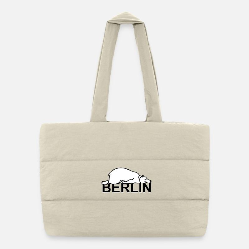 Berlin The lazy Paule Germany Berlin Bear Puffer Shopping Bag