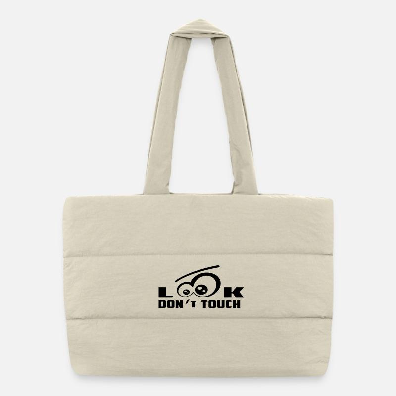 Regardez ne touchez pas ! Sac shopping matelassé