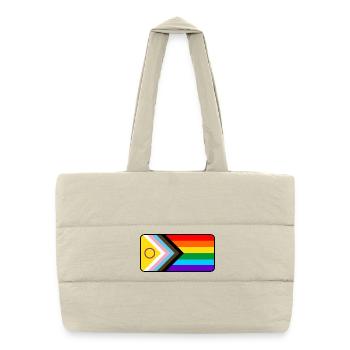 Progress Flag - Puffer Shopping Bag - natural - Front