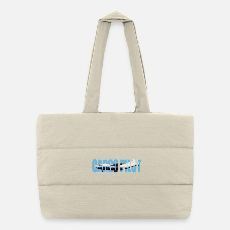 Cargo pilot An-12 Puffer-Einkaufstasche