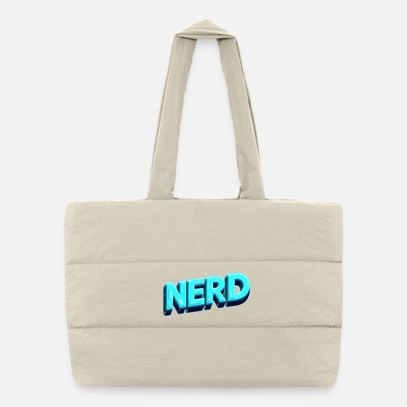 Nerd Neon 3D Retro Puffer-Einkaufstasche