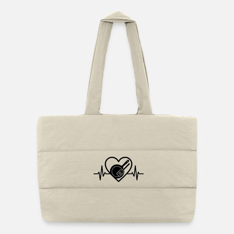 Poêle Ustensile de cuisine Coeur Sac shopping matelassé