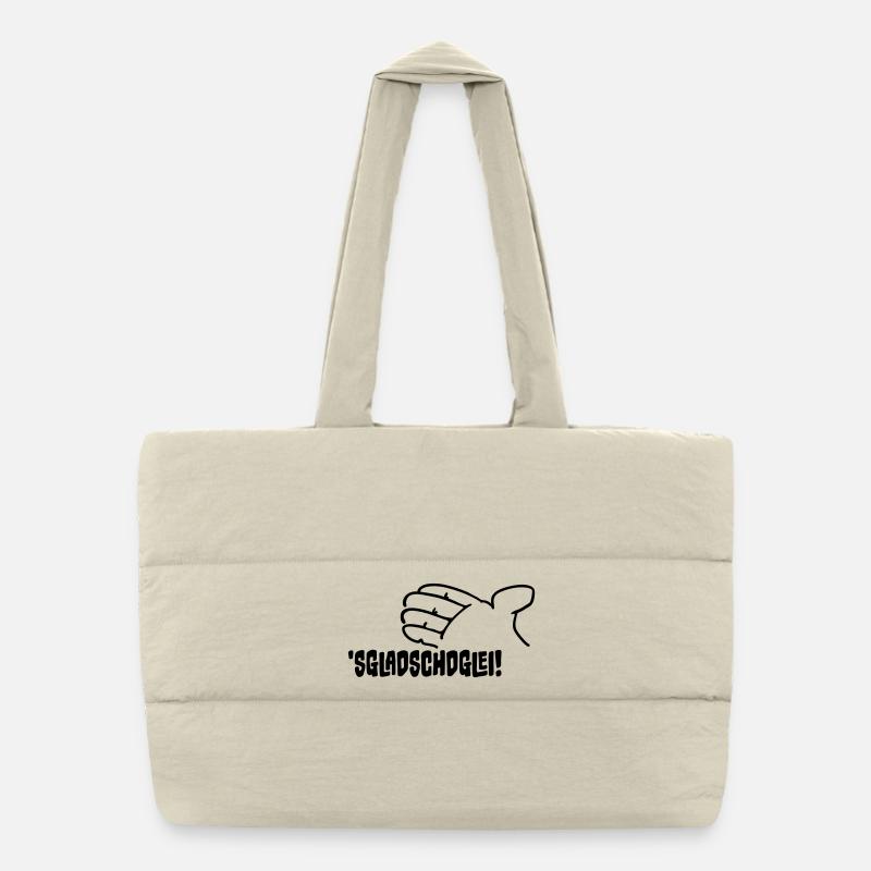 Sgladschdglei ! Il s’apprête à applaudir ! Sac shopping matelassé
