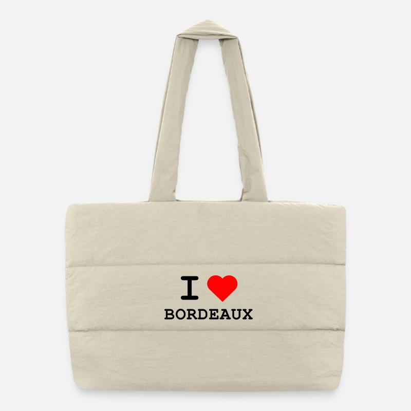 J’adore Bordeaux - Ich liebe Bordeaux Sac shopping matelassé