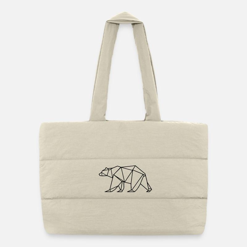 Bär Grizzly Polar Bär Polygon Puffer-Einkaufstasche