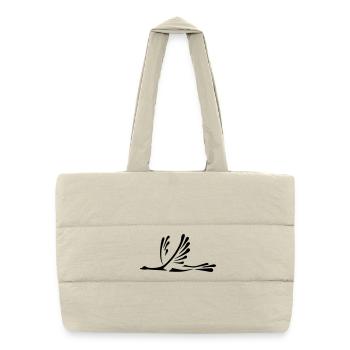 Oiseau - Sac shopping matelassé - blanc naturel - Devant