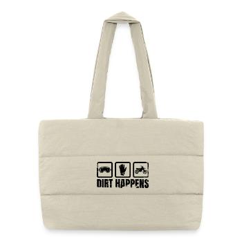La saleté se produit - Sac shopping matelassé - blanc naturel - Devant