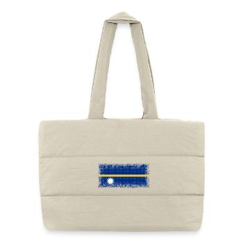 Pays de Nauru - Sac shopping matelassé - blanc naturel - Devant