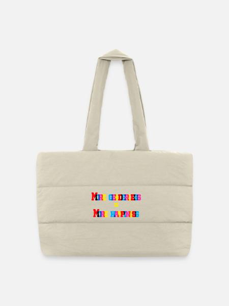 Mehr Geschlechter = Mehr Glück - Gesteppte Shopping Bag - Naturweiß
