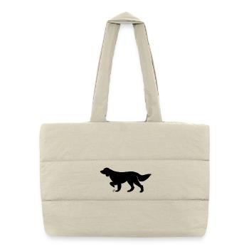 Chien de pointage à poil long - Sac shopping matelassé - blanc naturel - Devant