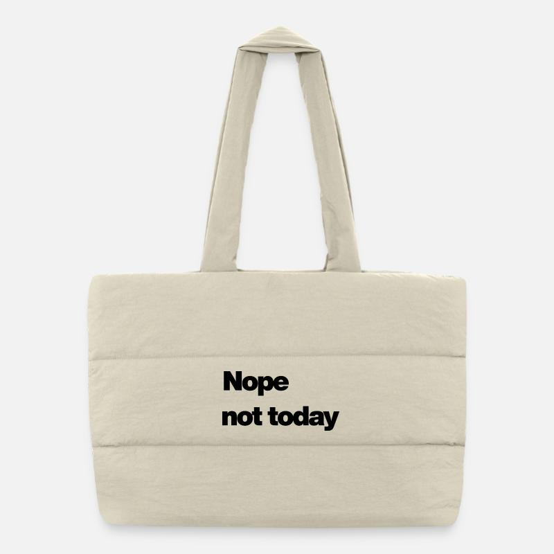 Nope – Minimalist Cancellation Motif Puffer Shopping Bag