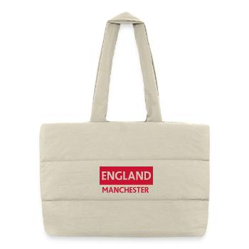 England Manchester City Skyline - Puffer-Einkaufstasche - Naturweiß - Vorne