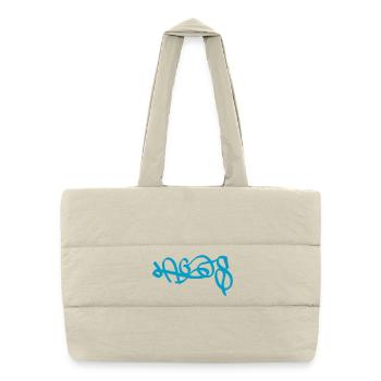 Abstract Lagos Graffiti Design - Puffer Shopping Bag - natural - Front
