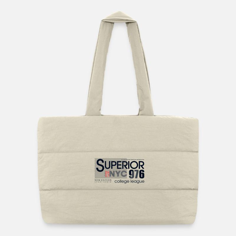 Élégant imprimé abstrait géométrique Sac shopping matelassé